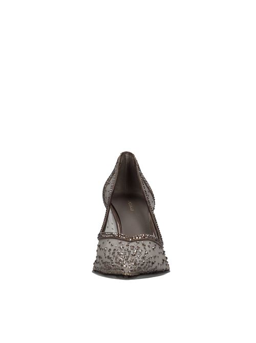 Deco Nicole pumps in suede and silver mesh LE SILLA | 4191E080BXPPKAB793WALL